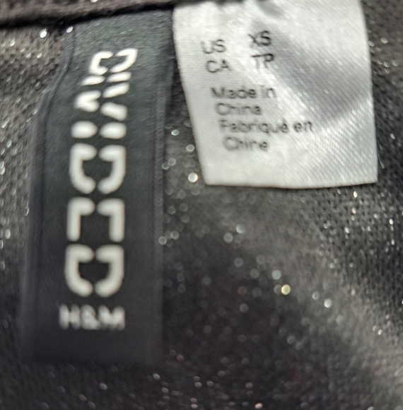 H&M Sparkly Blue Slip Dress. Size XS - Picture 9 of 9